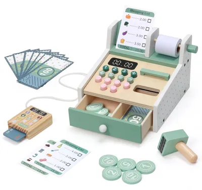 Image de Solidchoice - Caisse enregistreuse pour enfants - Jouets pour le jeu de rôle - Éducatifs et amusants