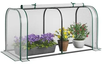 Immagine prodotto di Mini serra 2-in-1 con copertura in polietilene e chiusura a zip scorrevole