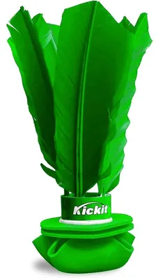 Productafbeelding van Voetbaltrainer birdie - Rubberen kick-pad 10 cm - Vijf veren - Oranje - Voor binnen en buiten