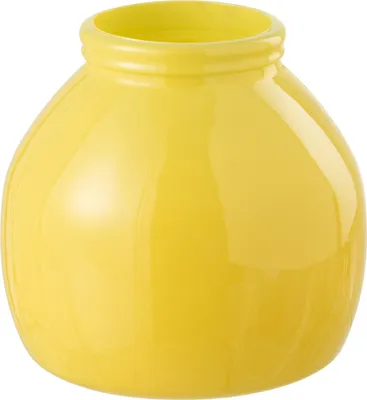 Produktbild von J-Line Vase Glass Yellow Small