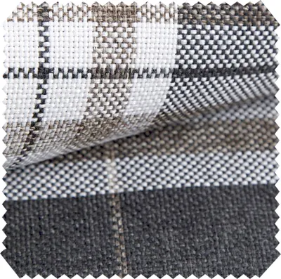 Produktbild von novely® LONDON - Polsterstoff im British Style - Karierter Möbelstoff - Pflegeleichte Meterware 1lfm - Farbe: 05 Anthrazit