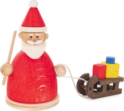 Produktbild von Bastelsatz Weihnachtsmann mit Schlitten Höhe 7cm NEU