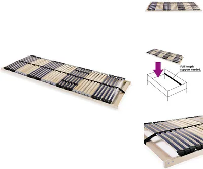 Produktbild von vidaXL Lattenrost mit 42 Latten 7 Zonen 90 x 200 cm -  Betten & Bettgestelle