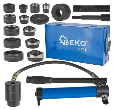 Obrázok produktu pre Hydraulický dierovač - rezačka otvorov 22 - 60mm, 10t Geko