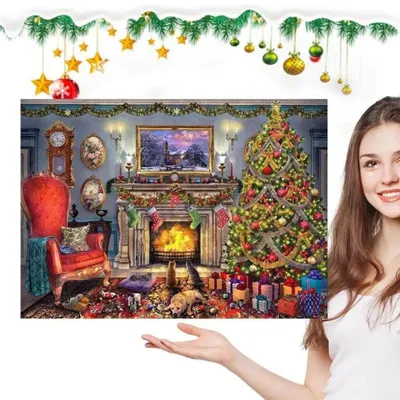 Produktbild von Adventskalender Weihnachten Jigsaw Puzzles, 1008 Teile Puzzle Dekorationen, Kinder Erwachsene XMAS Geschenke