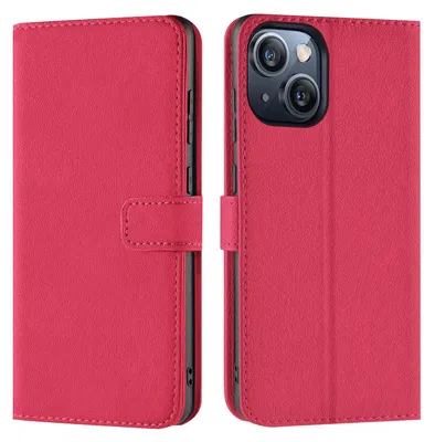 Produktbild von Conie Klapp Tasche für iPhone 15 Plus Kartenfach Rundumschutz Hülle in Pink