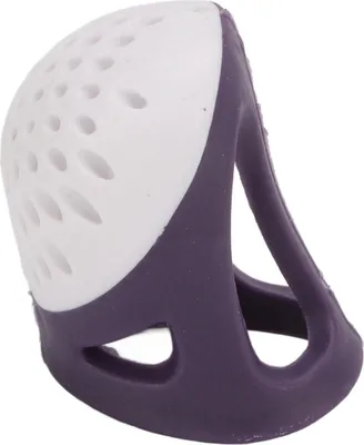 Produktbild von Fingerhut, violett, groß, atmungsaktiv, für Kreuzstich, Nähen, Quilten, Silikon, Fingerschutz