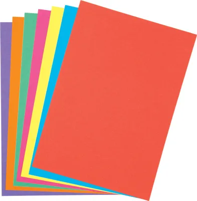 Produktbild von Baker Ross DIN A5 Regenbogen-Karton 220g/m² 50 Stück für Kinder Kunst Basteln