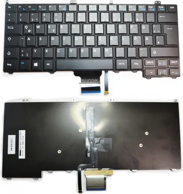 A laptop keyboard and its underside are displayed against a white background.