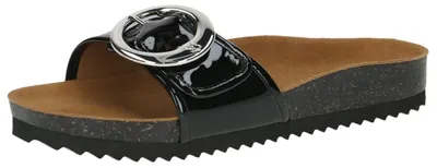 Produktbild von CAPRICE Damen Pantoletten aus Leder mit Schließe, Schwarz (Black Patent), 38 EU