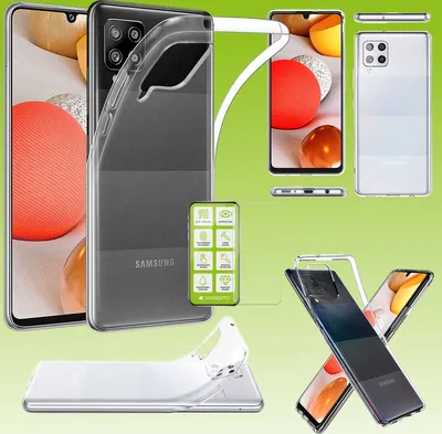 Image de Étuis transparents en silicone et TPU + verre H9 pour Samsung Galaxy A42 5G