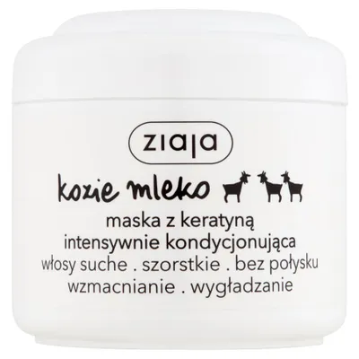 Produktbild von Ziaja Ziegenmilch-Haarmaske, 200ml - Intensive Pflegeformel zur Geschmeidigkeit und Kräftigung des Haares
