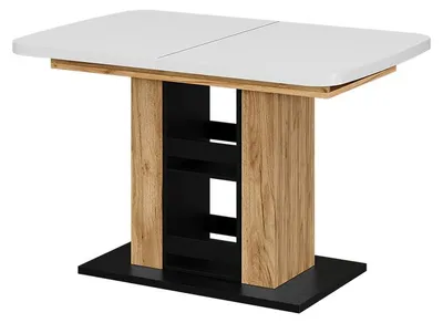 Produktbild von Esstisch Vicco Fenaro Weiß/Goldkraft Eiche 120 x 80 cm, Model 59605