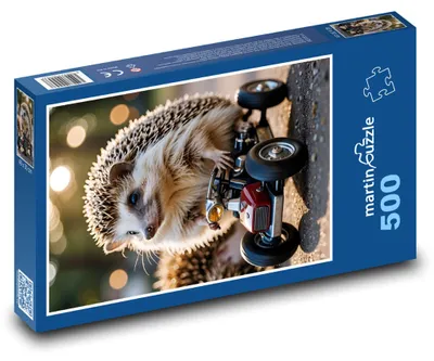 Produktbild von Puzzle 500 Igel fährt Auto - martinpuzzle