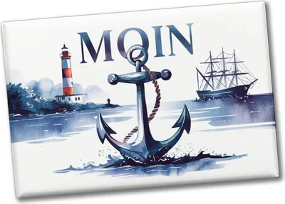 Produktbild von Anker MOIN Souvenir Souvenir Magnet mit Nordsee Aquarell
