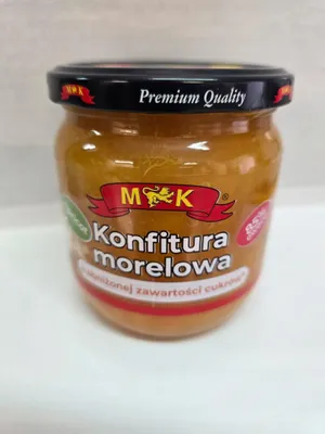 Zdjęcie produktu dla Konfitura morelowa 425g o obniżonej zawartości cukrów MK