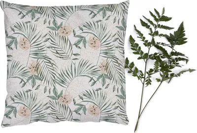 Produktbild von MuchoWow® Zierkissen Sofakissen Wohnzimmer Dekokissen 45x45 cm Monstera - Palmenblatt - Dschungel - Tropisch - Schlafpolster - Polster für das Sofa