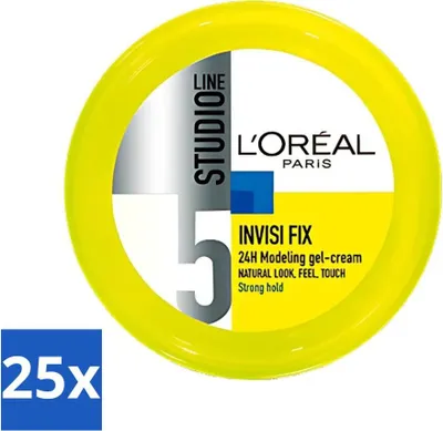 Productafbeelding van L'Oréal Paris – Gel – Studio Line – Invisi Fix – 24H Clean: Modelleergel-crème – 150 ml - Voordeelverpakking - 25 stuks