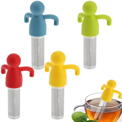 Teesieb-Set, 4-teilig, für losen Tee, Edelstahl 304