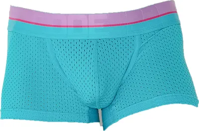 Image de CODE 22 - Sous-vêtement Boxeur ajusté Hommes - Bright Mesh Trunk Turquoise - 1x Taille S