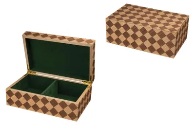 Zdjęcie produktu dla Pudełko na figury szachowe, wzór w romby, 240 x 15