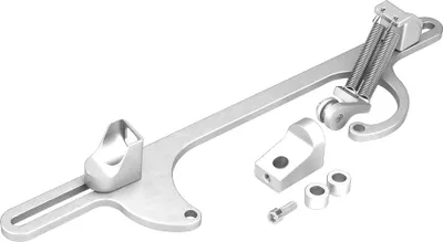 Immagine prodotto di Supporto acceleratore in alluminio billet per carburatori Holley serie 4150 e 4160 Siver