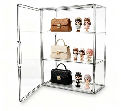 Productafbeelding van Transparante Acryl Vitrinekast voor Verzamelobjecten 36x13x27cm