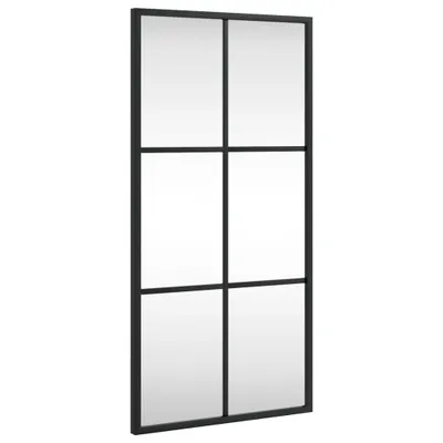 Zdjęcie produktu dla vidaXL Lustro ścienne czarne 30x60 cm prostokątne żelazne
