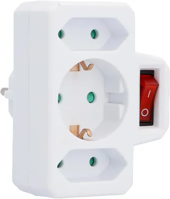 Produktbild von UNITEC Zwischenstecker 1xSchuko und 2xEuro Schal, weiß