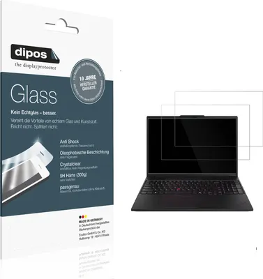 Image de 2x Protection ecrán pour Lenovo ThinkPad P16 Gen 3 Verre souple Film Protecteur 9H dipos