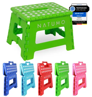 Image de Tabouret pliant - Antidérapant - Supporte jusqu'à 150 kg - Plastique - Pour enfants et adultes - Salle de bain et cuisine