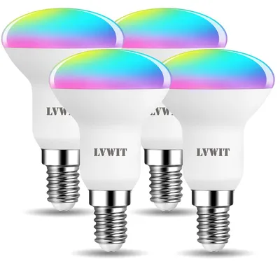 LED R50 E14 Smart Lampe, 4,9W, 470lm, dimmbar, WiFi, 4er-Pack
