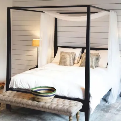 Produktbild von Casa Padrino Landhausstil Himmelbett Schwarz - Verschiedene Größen - Schlafzimmer Möbel