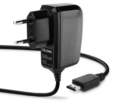 Produktbild von CELLONIC Ladegerät 1.1m kompatibel mit Samsung GT-S5230, GT-B210, GT-E1200, GT-E1190, GT-E1150, SGH-J700, SGH-F480, SGH-P250, Ladekabel Connector Handyladekabel Handyladegerät 1A / 1000mA Anschluss Stecker