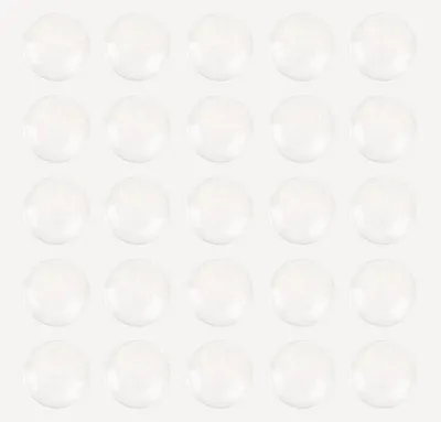 Obrázok produktu pre INF Silikónové Nárazníkové Podložky Pologuľovité 10x2mm - 25 Kusov/5 Listov - Priehľadné