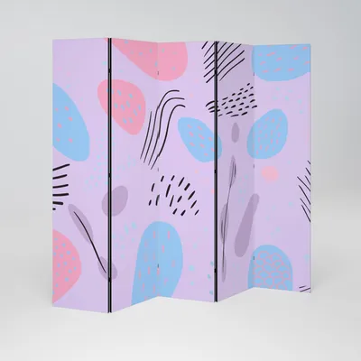 Produktbild von SpaceRebels Paravent Raumteiler - 5-teilig Raumtrenner, Druck 1-Seite - Raumtrenner - Trennwand Wohnung - Room Divider - Spanische Wand Deko Modern Sichtschutz