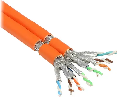 Produktbild von Verlegekabel Cat. 7 S/FTP PiMF 1000MHz Duplex, AWG23, FRNC-B, orange, 500m, Good Connections®