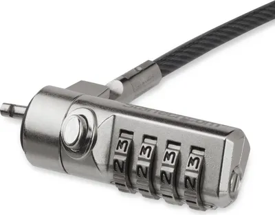 Produktbild von StarTech.com Laptop-Kabelschloss (Schwenkgelenk, 2 m Stahlkabel, Tragbares 4-stelliges Kombinationsschloss) - Sicherheitskabelschloss - 2 m