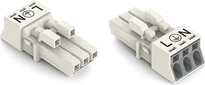 Produktbild von Wago 890-223, Weiß, Polyamid, IP20, IP40, 16 A, -35 - 85 °C, 15 mm