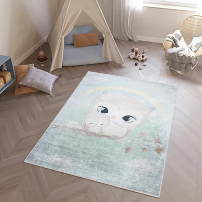 Produktbild von Tapiso Teppich EMMA Modern Kinderzimmer Grau Schlafzimmer 80 x 150 cm