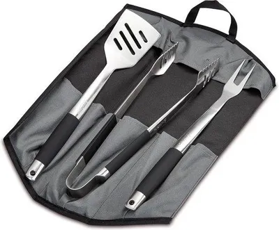 Produktbild von Famanu BBQ-Zubehör Hochwertiges BBQ-Besteck mit Tragbarer Aufbewahrungstasche - Edelstahl
