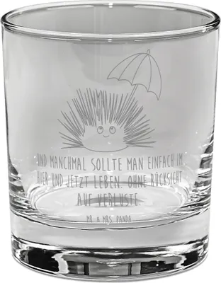 Produktbild von Mr. & Mrs. Panda gravur glas Seeigel - Transparent - Geschenk, Achtsamkeit, Selbstliebe, Urlaub, Cocktailglas, Lebe, Tumbler, für Gin, Leben, Hier und Jetzt