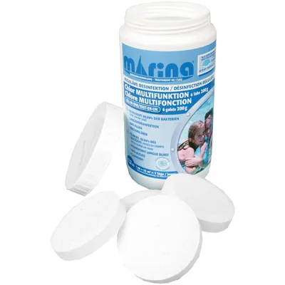 Produktbild von Marina Chlor Multitabs 200g - Pool Tabletten - Chlortabletten ( 3 x 1,2kg ) Multifunktion 5 in 1 - für sauberes und hygienisches Poolwasser