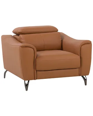 Produktbild von BELIANI Sessel Braun Leder Kunstleder verchromtes Metall Retro Stil