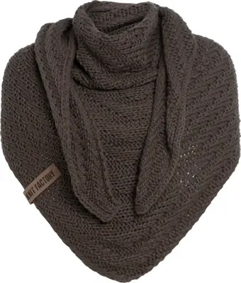 Produktbild von Knit Factory Sally Dreiecksschal - Taupe - 220x85 cm