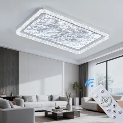 Obrázok produktu pre Stropné svietidlo LED stmievateľné s diaľkovým ovládaním, plynulá regulácia 3000-7000 K, energeticky úsporné a odolné, moderný dizajn v čiernej alebo bielej farbe, ideálne do obývačky, spálne a kuchyne (251-CFX-WH)