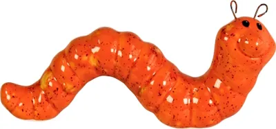 Produktbild von Gartenfigur Raupe aus Keramik | orange | Dekofigur Gartenkeramik Gartendeko