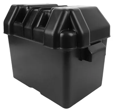 Obrázek produktu pro Odolný box na baterii pro námořní použití, 12 V, s popruhy a montážním příslušenstvím pro obytná vozidla, automobily, lodě a cestovní přívěsy