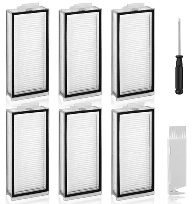 6 HEPA-Ersatzfilter für Roborock Q5 Max+/Q7 Max u. a., waschbar