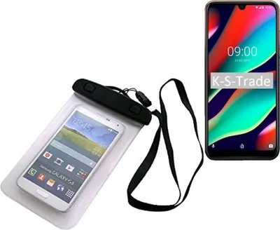 Produktbild von K-S-Trade Schutz Hülle Handy Hülle Kompatibel mit Wiko View 3 Beach Bag wasserdicht 16cm x 10cm Schutzhülle Staub Sand Flachwasser Beachbag Case